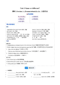 初中英语人教版（2024）八年级上册（2024）Unit 3 Same or Different? Section A Pronunciation达标测试