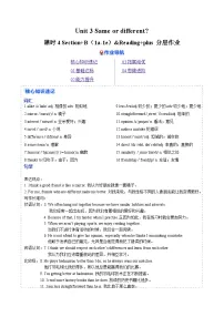 初中英语人教版（2024）八年级上册（2024）Unit 3 Same or Different? Section B 1a-1e精品同步达标检测题