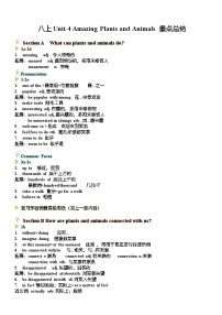 初中英语人教版（2024）八年级上册（2024）Unit 4 Amazing Plants and Animals Section A优秀导学案