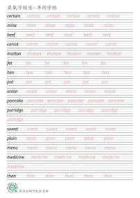 外研版2025春七下Unit 3英语单词衡水体练字帖可打印电子版