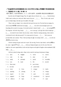广东省深圳市龙华区教育科学研究院附属学校2024-2025学年九年级上学期期中考试英语试卷 含答案
