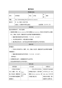 外研版（2024）七年级下册（2024）Understanding ideas表格教案设计