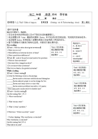 初中英语Understanding ideas表格导学案