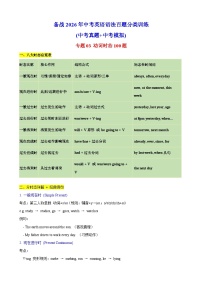专题03 动词时态100题（中考真题+中考模拟）-备战2026年中考英语语法百题分类训练(中考真题+中考模拟) 含答案