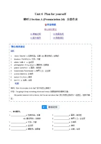 初中英语人教版（2024）八年级上册（2024）Unit 6 Plan for Yourself Section A Pronunciation精品当堂检测题