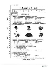 甘肃省武威市凉州区河东乡中学2025-2026学年八年级上学期期中考试英语试卷