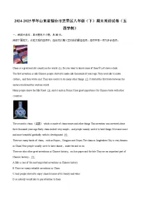2024-2025学年山东省烟台市芝罘区八年级（下）期末英语试卷（五四学制）（含详细答案解析）
