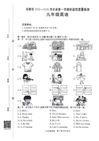 贵州省安顺县2025-2026学年九年级上英语期中试卷