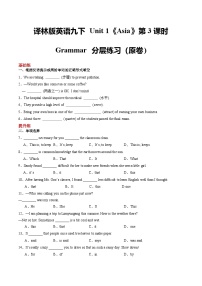 英语九年级下册Grammar优秀第3课时同步测试题
