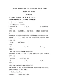 广西壮族自治区百色市2024-2025学年七年级上学期期中阶段质量调研 (解析版)英语试卷