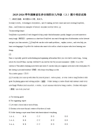 2025-2026学年湖南省长沙市浏阳市九年级（上）期中英语试卷-自定义类型