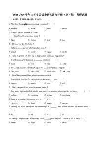 2025-2026学年江苏省无锡市新吴区九年级（上）期中英语试卷-自定义类型