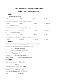 初中英语牛津译林版（2024）七年级下册（2024）Module 2 A wonderful worldUnit 6 Beautiful landscapes练习题