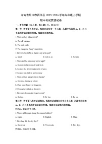 河南省周口市西华县2025-2026学年九年级上学期期中考试英语试卷（学生版）
