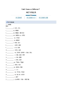 人教版（2024）八年级上册（2024）Unit 3 Same or Different? Section A Pronunciation综合训练题