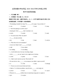 江西省赣州市经开区2025-2026学年九年级上学期期中考试英语试卷（学生版）