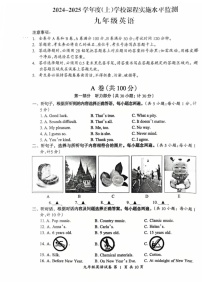 四川省成都温江区2024-2025学年九年级上学期期末一诊英语试卷