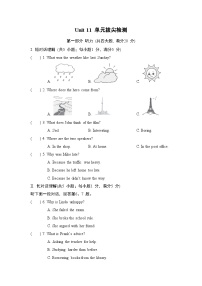 人教版（2024）九年级全册Unit 11 Sad movies make me cry.综合与测试练习题