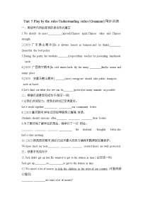 英语八年级上册（2024）Unit 5 Play by the rules?Understanding ideas巩固练习