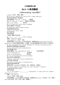 英语八年级上册（2024）Understanding ideas复习练习题
