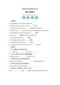 英语人教版（2024）Unit 4 My Favourite Subject Section B精品当堂检测题