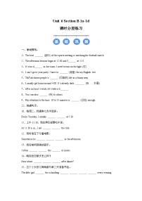 初中英语人教版（2024）七年级上册（2024）Unit 6 A Day in the Life Section B优秀当堂达标检测题