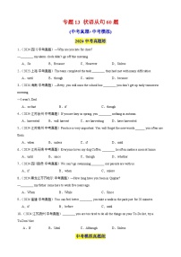 专题13 状语从句60题（中考真题+中考模拟）-备战2025年中考英语语法点+题型练习(中考真题+中考模拟)(广州专用)+答案