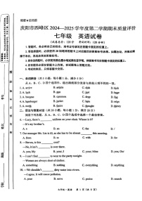 甘肃省庆阳市西峰区2024-2025学年七年级下学期期末考试英语试题