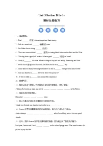人教版（2024）八年级上册（2024）Unit 3 Same or Different? Section B优秀测试题