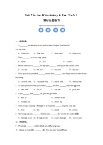 英语八年级上册（2024）Unit 5 What a Delicious Meal! Section B Vocabulary in Use优秀课后练习题