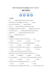 人教版（2024）八年级上册（2024）Unit 6 Plan for Yourself Section B Vocabulary in Use精品一课一练