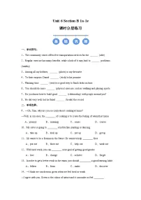 初中英语Unit 6 Plan for Yourself Section B优秀同步训练题