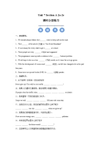 人教版（2024）八年级上册（2024）Unit 7 When Tomorrow Comes Section A 2a-2e精品当堂达标检测题