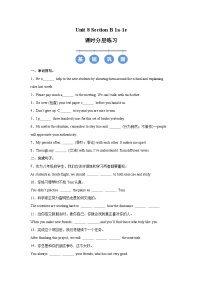 英语八年级上册（2024）Unit 8 Let's Communicate! Section B精品同步测试题