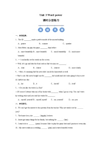 牛津译林版（2024）八年级上册（2024）Word power优秀课时练习