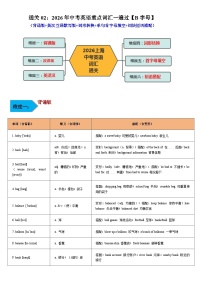 词汇通关02：重点词汇一遍过【B字母】-2026年中考英语总复习核心考点与题型突破讲练（上海专用）