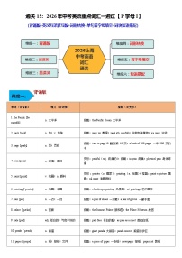 词汇通关15：2026年中考英语重点词汇一遍过【P字母】-2026 年中考英语总复习核心考点与题型突破讲练（上海专用）
