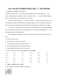2025-2026学年江苏省徐州市沛县九年级（上）期中英语试卷-自定义类型