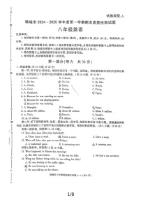 陕西省渭南市韩城市2024-2025学年八年级上学期期末英语试题