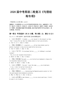 2026届中考英语二轮复习专题《句型结构专项》练习
