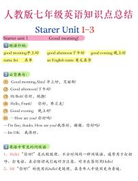 2024版人教版七年级英语（上册）期末高频常考核心必背核心考点知识点汇总