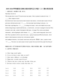 2025-2026学年黑龙江省哈尔滨市道外区九年级（上）期末英语试卷-自定义类型