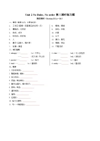 人教版（2024）七年级下册（2024）Unit 2 No Rules No Order习题