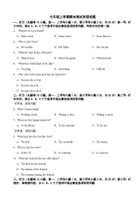 浙江省温州市苍南县2024-2025学年七年级上学期期末测试英语试题