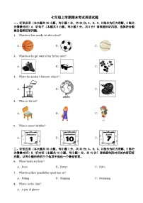 广东省揭阳市普宁市2025年七年级上学期期末考试英语试题附答案