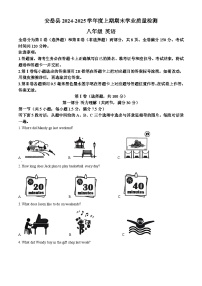 精品解析：四川省资阳市安岳县2024-2025学年上学期八年级英语期末试卷+答案