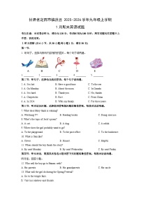 2025-2026学年甘肃省定西市临洮县九年级上学期1月期末英语试卷（学生版）