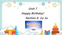 人教版（2024）七年级上册（2024）Unit 7 Happy Birthdays Section A课堂教学ppt课件
