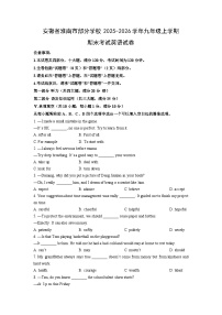2025-2026学年安徽省淮南市部分学校九年级上学期期末考试英语试卷（学生版）