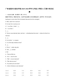 广东省惠州市惠台学校2025-2026学年七年级上学期11月期中英语试题-自定义类型